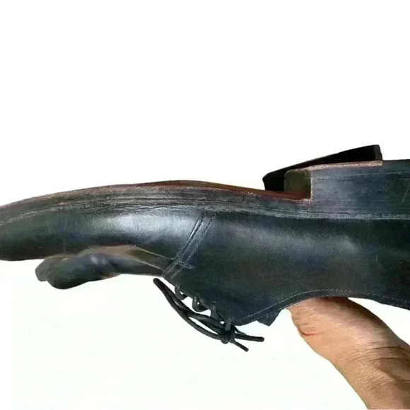 Cole Haan Mens Black Leather Shoe Size 11.5 Lace Up Oxford. - Picture 2 of 6